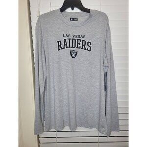 Las Vegas Raiders NFL Team Apparel LS T Shirt XL Gray Football Sports NWT